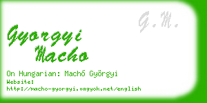 gyorgyi macho business card